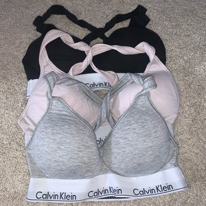 3 Calvin Klein bras